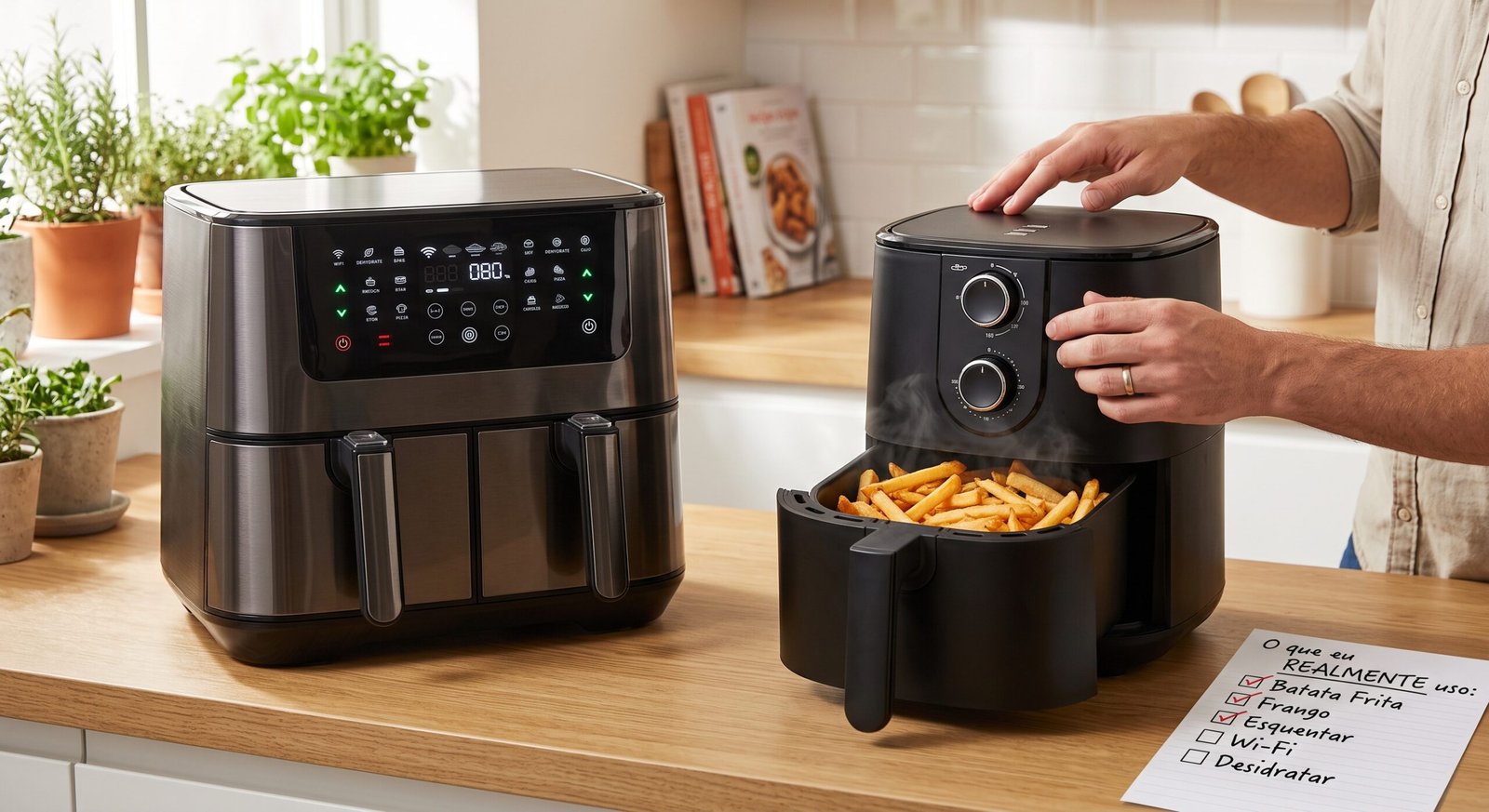 Como escolher uma air fryer sem pagar por recursos que você não usa